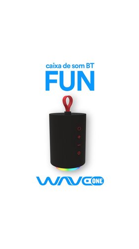 CAIXA ACUSTICA BLUETOOTH FUN, WAVEONE, PRETA