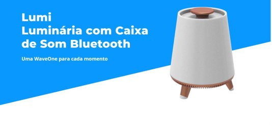 CAIXA ACUSTICA SMART BT LUMI ACAB MADEIRA WAVEONE