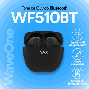 Fone de Ouvido Bluetooth TWS WF510BT WaveOne c/ Cancelamento de Ruído, Modo Ambiente e 25h de bateria
